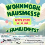Wohnmobil-Hausmesse mit Familienfest am 12.09.2026 in Rothenschirmbach